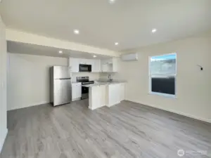Unit 1 Living Room and Kitchen