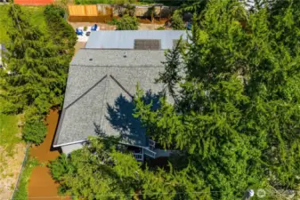 The fir trees provide welcome shade and greenery.