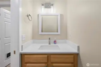 Stylish powder room perfect for guests