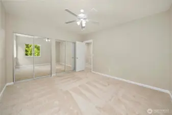 Large bedroom designed for comfort and organization