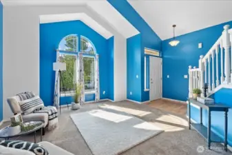 Vaulted ceilings with natural light
