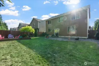 Backyard great for entertaining and all your changing needs