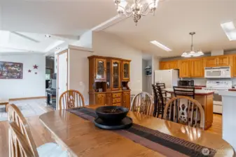 Spacious dining area