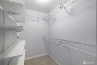 Spacious walk-in closet
