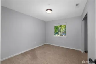 2nd bedroom overlooking backyard