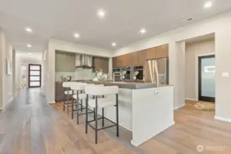 Hardwood floors on main level.
