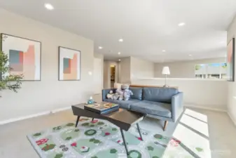 Upper level loft offers additional flexible space.