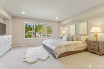 Spacious primary bedroom.