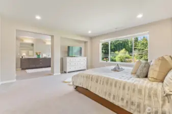 Primary bedroom with ensuite bath.