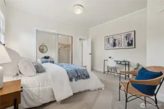 Lower level larger bedroom.