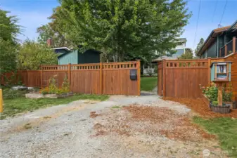 Frontenac St entry to house. There is plenty of street parking all along the fence.