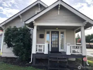 Inviting covered front porch