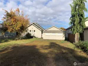 View from the alley to the back of home