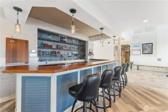 Bar area, facilities can. be reserved for a fee.