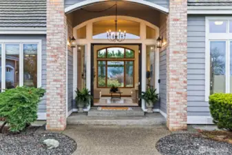 Double doors welcome you in...