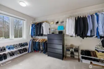 Large walk-in closet.