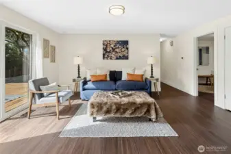 Bedroom #4 to the right or use as an office. This home also has lots of closets & storage spaces!