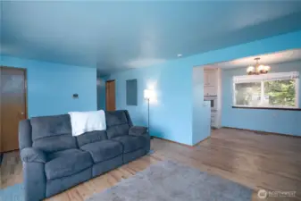 Front Room with beautiful original hardwood floors