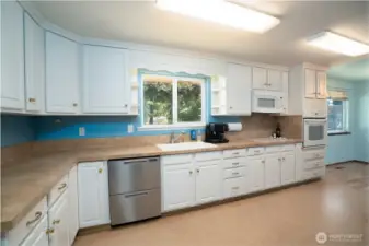 Lg kitchen updated in 1994. Recently painted white.