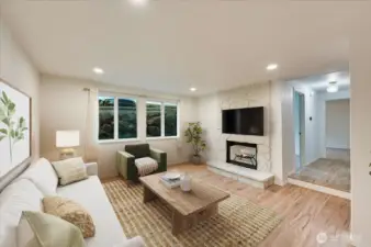 Virtually Staged Living Room