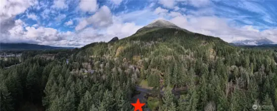 View of Mt. Si across the street from home