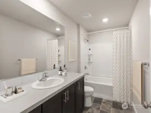 Full Upstairs Bathroom-Photos are for representational purposes only. Colors and options may vary