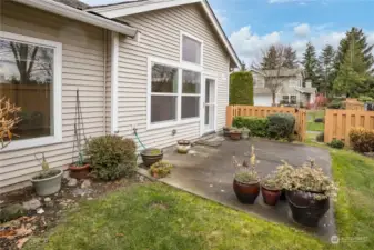 Back patio connects to the living room