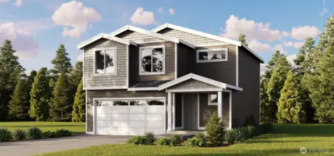 Image is a rendering. Photographs are for illustrative purposes only. Features, finishes, interior/exterior colors, landscaping and floorplan shown may vary from actual homes built.