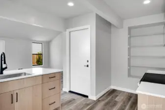 This door connects the ADU to the main residence, offering interior access between the two living spaces.