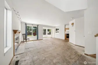Open-concept main floor.  Lots of natural light.