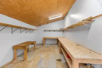 Interior of the Workshop. AMPLE power AND Storage!