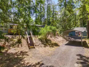 RV Sized carport ready for your toys.