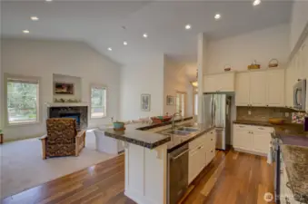 Living room and kitchen