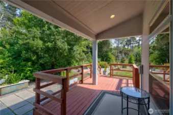 Covered rear porch