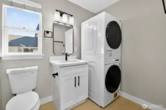bathroom 2 with washer dryer