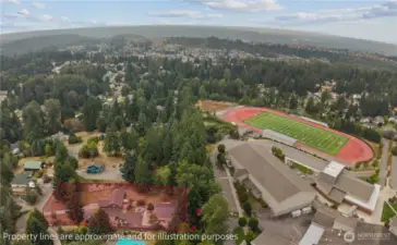 House and Bonney Lake HS in the background. Bonney Lake is an amazing community!