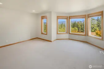 One of three upstairs bedrooms. This bedroom shares a Jack and Jill bathroom.