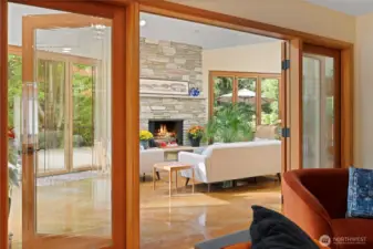 Looking onto the sunroom