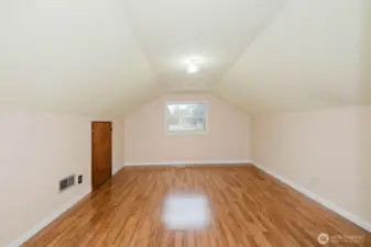 Huge loft bonus/flex room area.