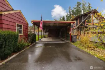 Detached carport.