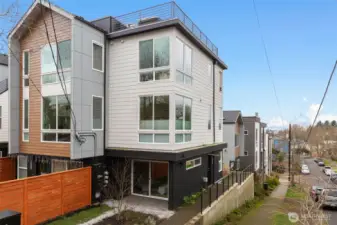 While technically attached, these townhomes have a large air gap between the one shared wall - excellent sound barrier. Sellers never heard their neighbors!