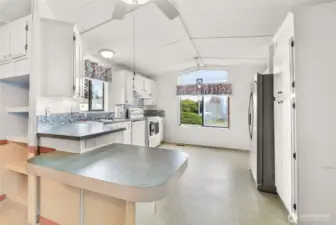 Kitchen with eat-in dining space.