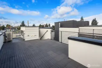 Rooftop deck perfect for entertaining.