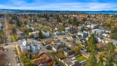 Aerial view facing Southwest.