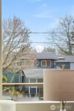 You'll love waking up to blazing colors as the sun rises behind Mt Rainier.