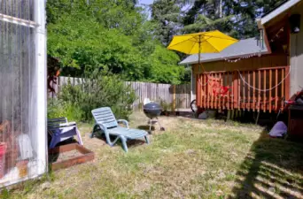 Backyard with Greenhouse