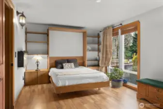 Large Second Bedroom with a Murphy Bed  (Pulled Down) & a Walk-In Closet