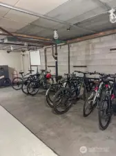 Secure location for bikes