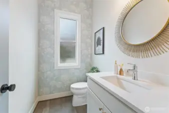 Main level half bath
