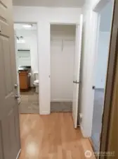 Entry Hallway & coat closet